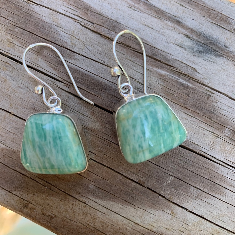 Amazonite earrings. Very nice. - Picture 4 of 5